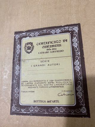 Quadro con rifiniture in argento