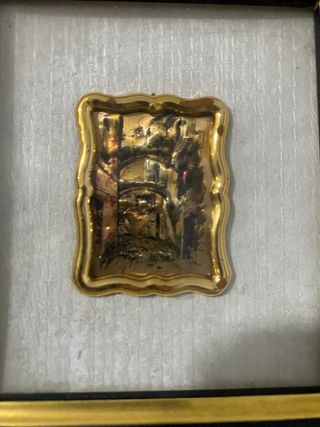 Quadro vintage con rifiniture in argento