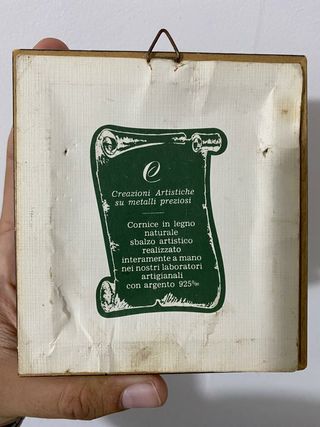 Quadro vintage con rifiniture in argento