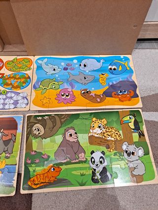 Puzzles madera 4 de 24 piezas
