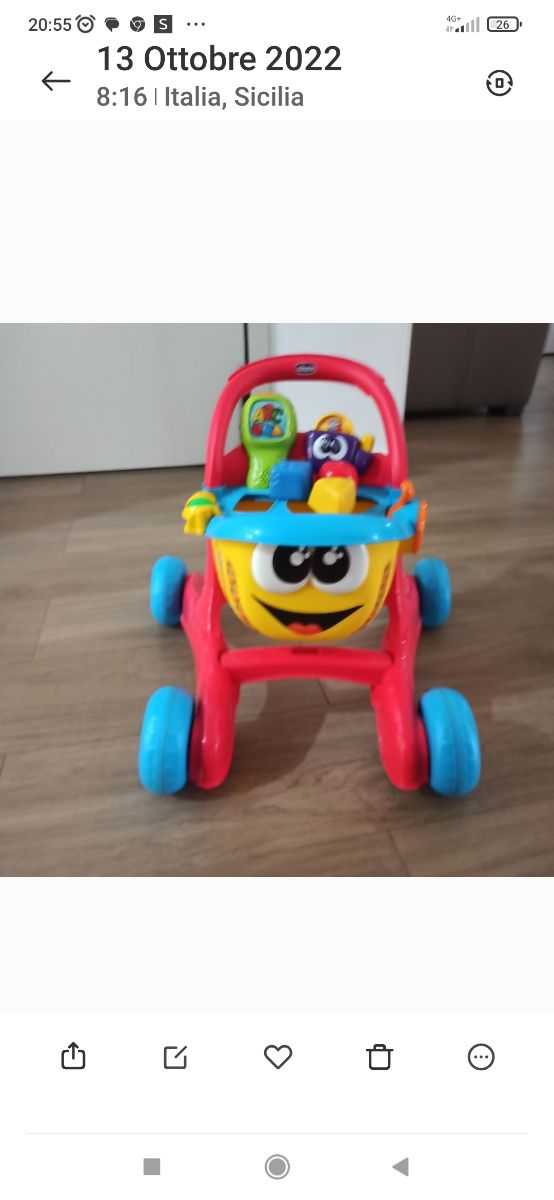 Gioco/carrello primi passi chicco