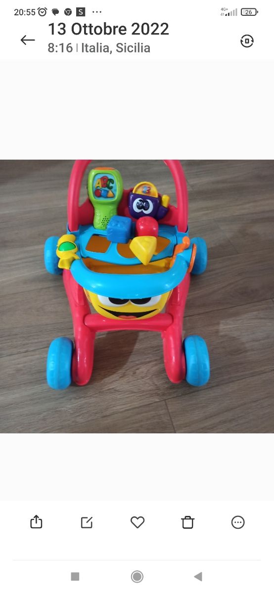 Gioco/carrello primi passi chicco