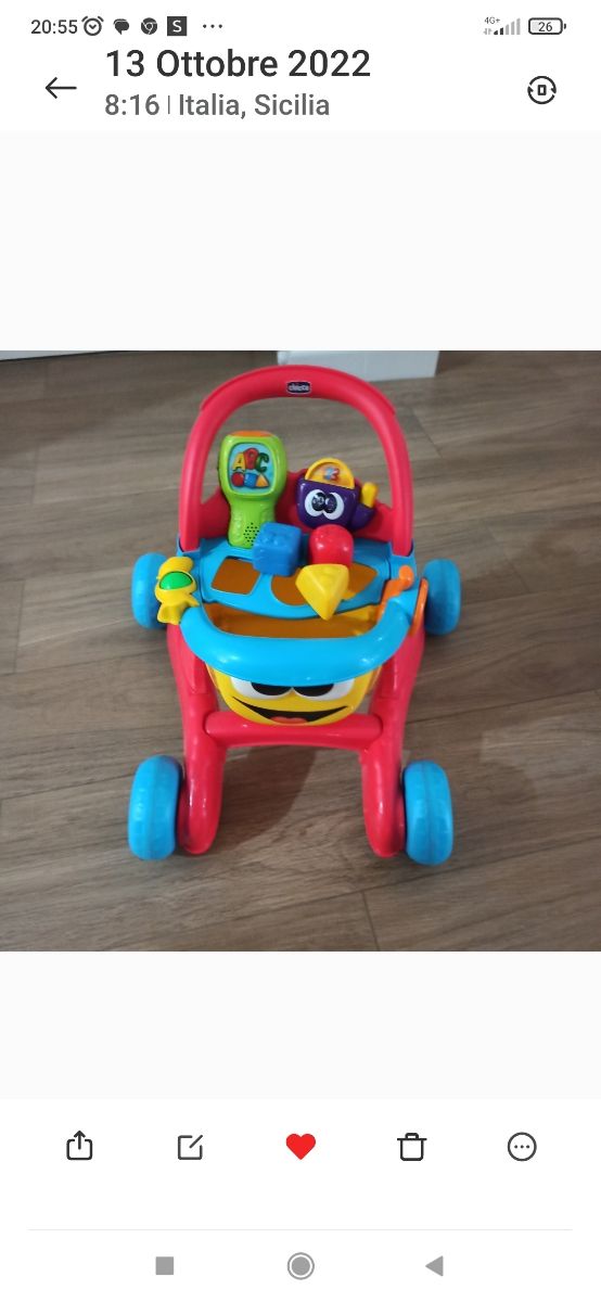 Gioco/carrello primi passi chicco