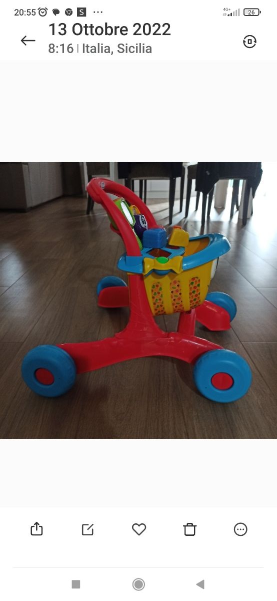 Gioco/carrello primi passi chicco