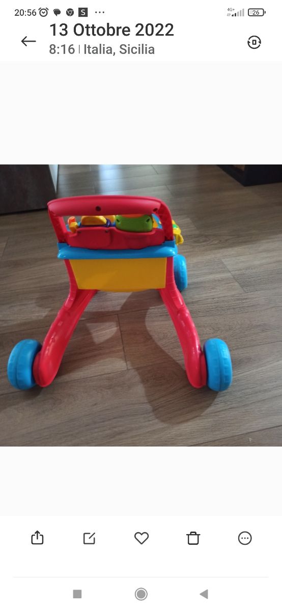 Gioco/carrello primi passi chicco