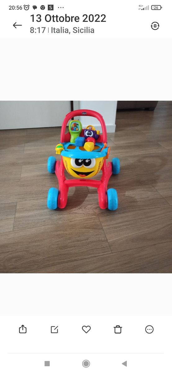 Gioco/carrello primi passi chicco