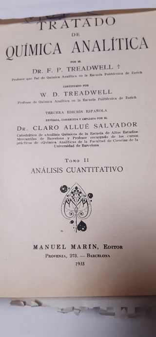 LIBRO ANTIGUO DE QUÍMICA