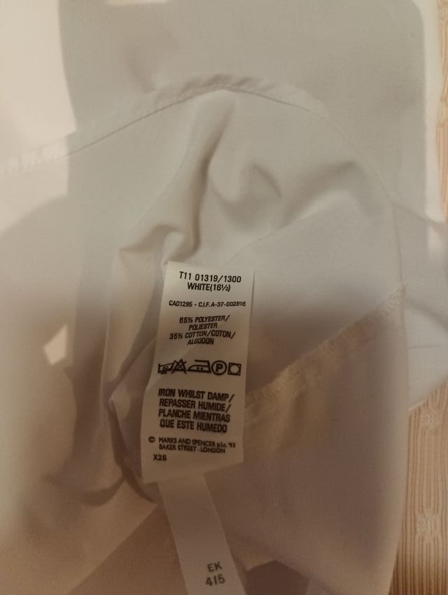 Camisa Blanca Manga larga T42 Marks & Spencer
