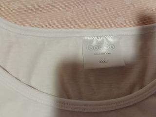 Camiseta Manga Corta Blanca Celeste Canda XXXL