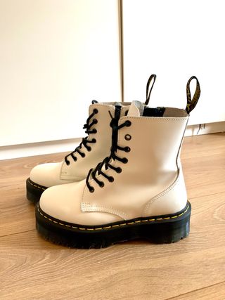 Botas blancas Dr Martens plataforma