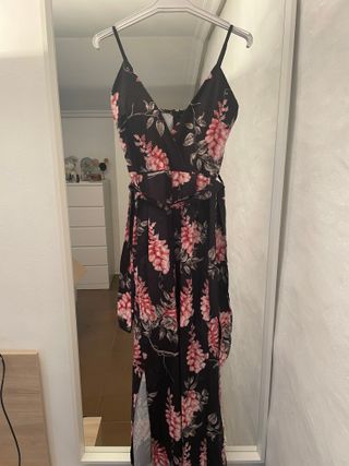 Mono largo con estampado de flores