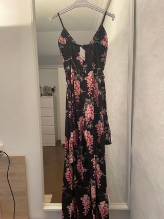 Mono largo con estampado de flores