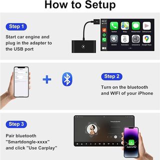 Adaptador CarPlay Inalambrico iPhone,5GHZ NUEVO