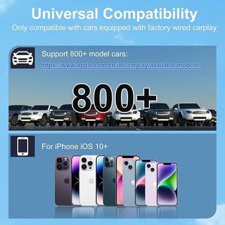 Adaptador CarPlay Inalambrico iPhone,5GHZ NUEVO