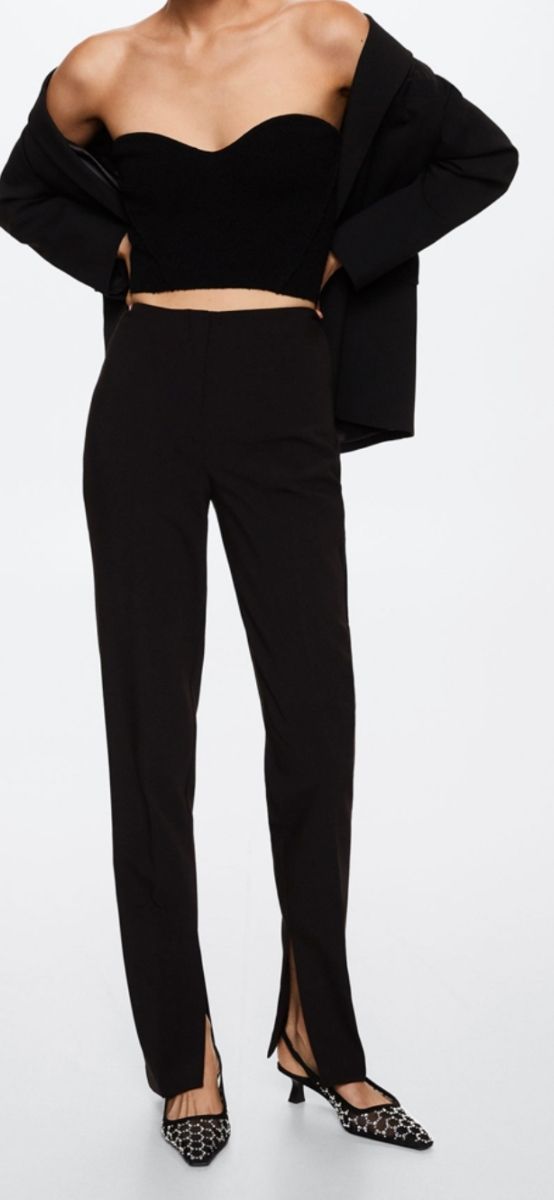 Talla XLPantalón vestir Mango negro a estrenar 52