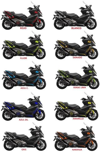 kit de pegatinas (vinilos) kymco ak550