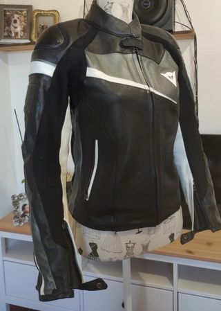 Cazadora moto piel Dainese lady mujer.tall 40unaS