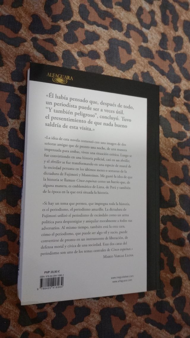 Libro 5 Esquinas  MATIO VARGAS LLOSA