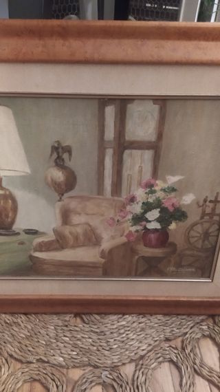 SOLO HOY Cuadro jarrón magenta