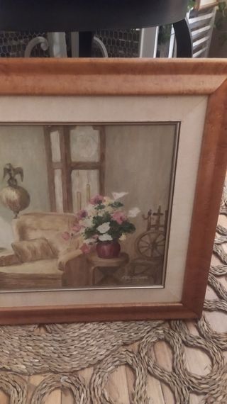 SOLO HOY Cuadro jarrón magenta