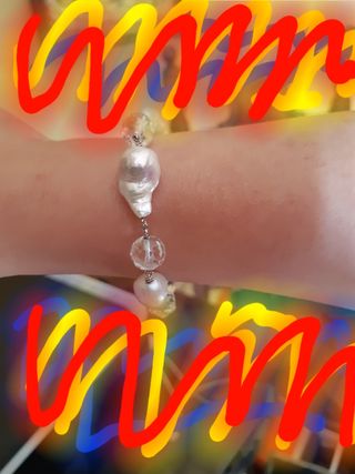 Bracciale perle e argento