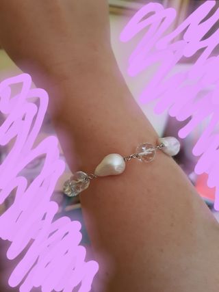 Bracciale perle e argento
