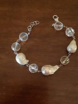 Bracciale perle e argento