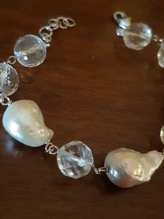 Bracciale perle e argento
