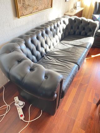 Sofá Chester de piel 3 plazas