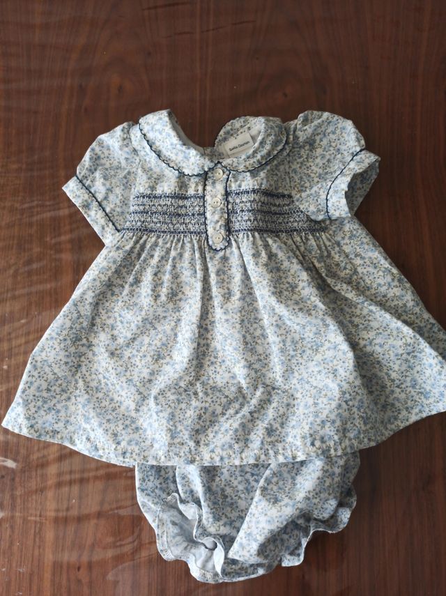 Vestido bebé 12 meses flores azules