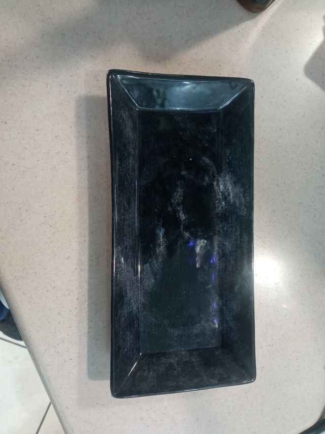 Vassoio rettangolare in ceramica 