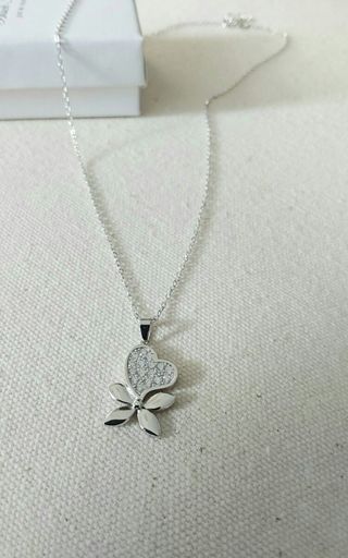 Collar de plata 925 colgante corazón