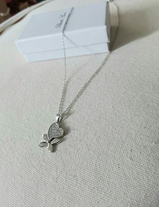 Collar de plata 925 colgante corazón