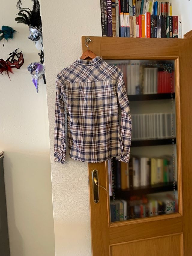 Ideal camisa cuadros tachas cuello y bolsillo 