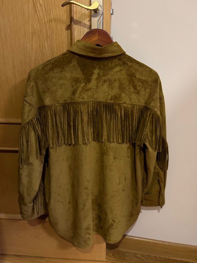 Chaqueta antelina flecos