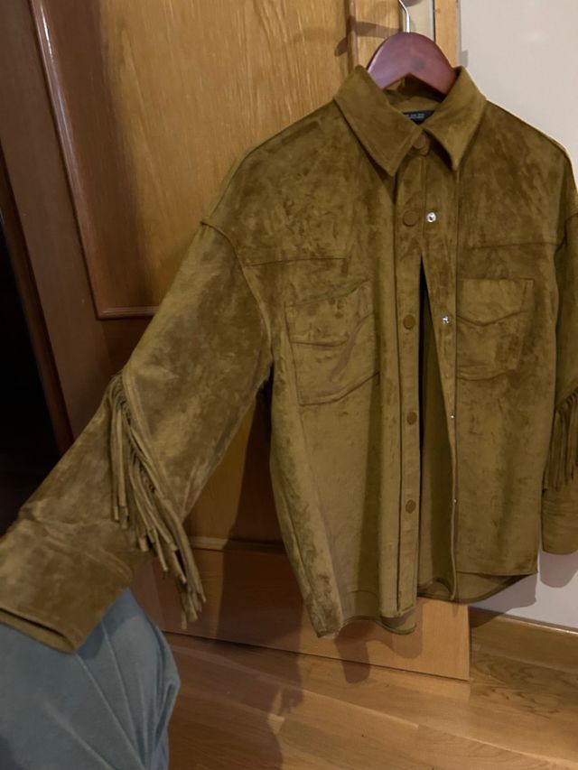 Chaqueta antelina flecos