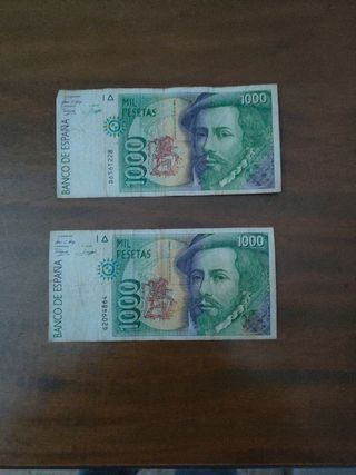 Billetes de mil pesetas
