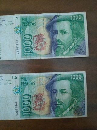 Billetes de mil pesetas