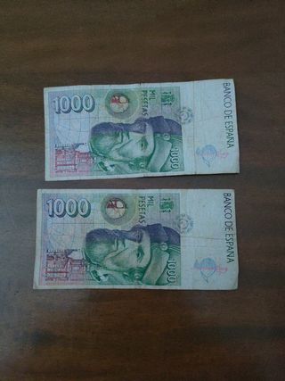 Billetes de mil pesetas