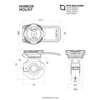 Soporte Quad Lock Para Espejo Retrovisor