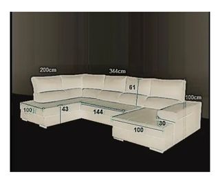 Sofa esquinero cama gris oscuro 1.185€