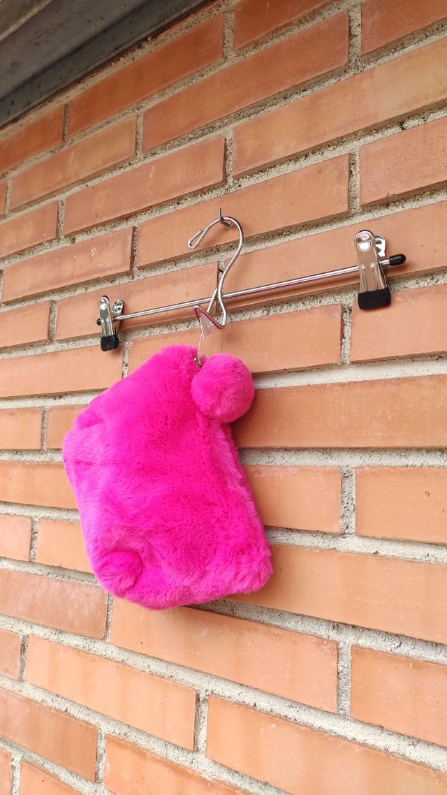 Neceser/bolsito peludito rosa fucsia NUEVO