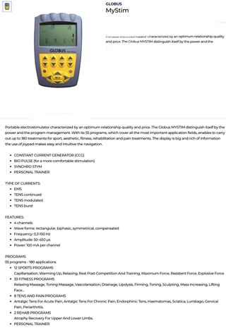 GLOBUS MY STIM COMPLETO ORIGINAL 4 CANALES