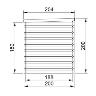 Caseta Madera Techo plano. 19 mm, 2x2 m, 4 m²