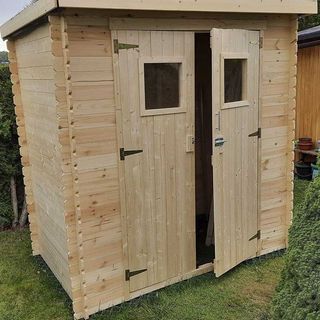 Caseta Madera Techo plano. 19 mm, 2x2 m, 4 m²