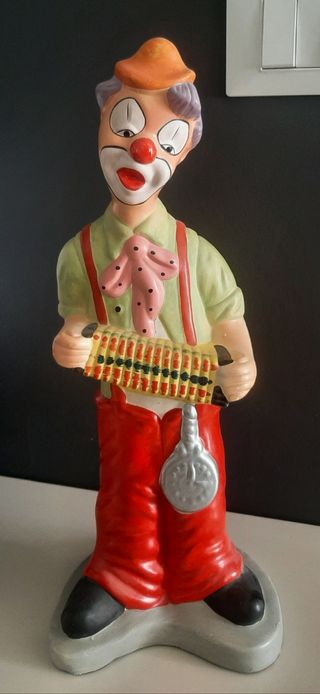 Statua pagliaccio porcellana