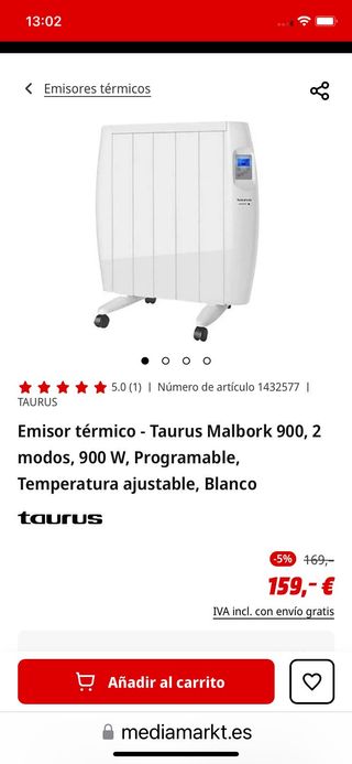 Emisor térmico - Taurus Malbork 900