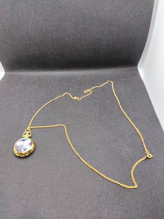 Reloj Colgante Para Mujer Estampado Floral Dorado