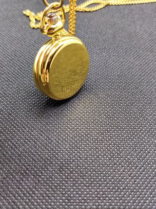 Reloj Colgante Para Mujer Estampado Floral Dorado