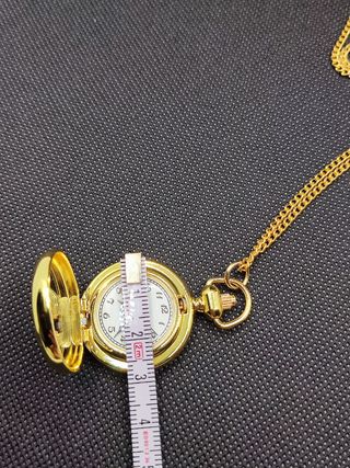 Reloj Colgante Para Mujer Estampado Floral Dorado